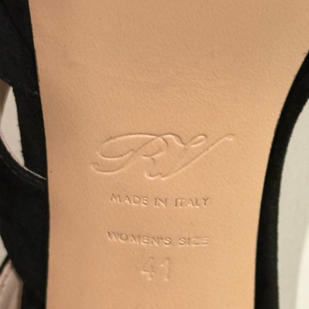 Roger Vivier Suede Crystal Embellishments Slingback Sandals Women's Size:9/5 -10 - Picture 14 of 16